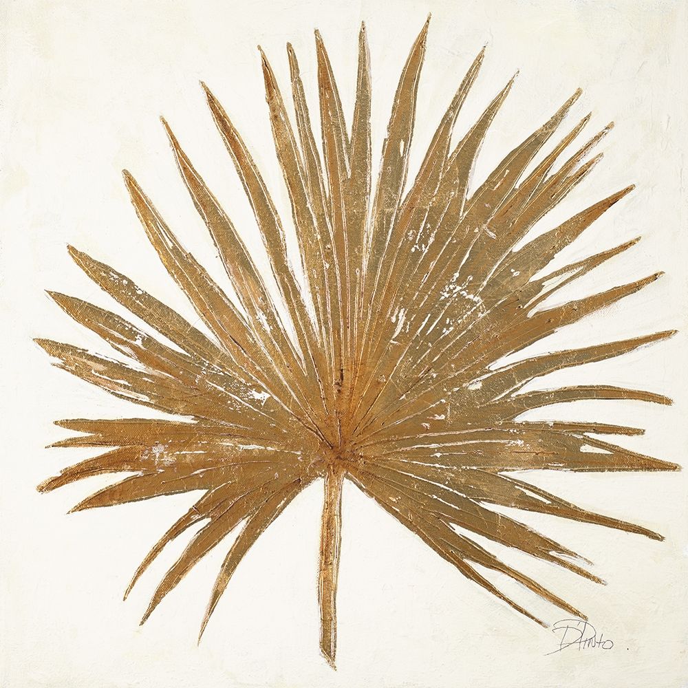Wall Art Painting id:205230, Name: Golden Leaf Palm I, Artist: Pinto, Patricia