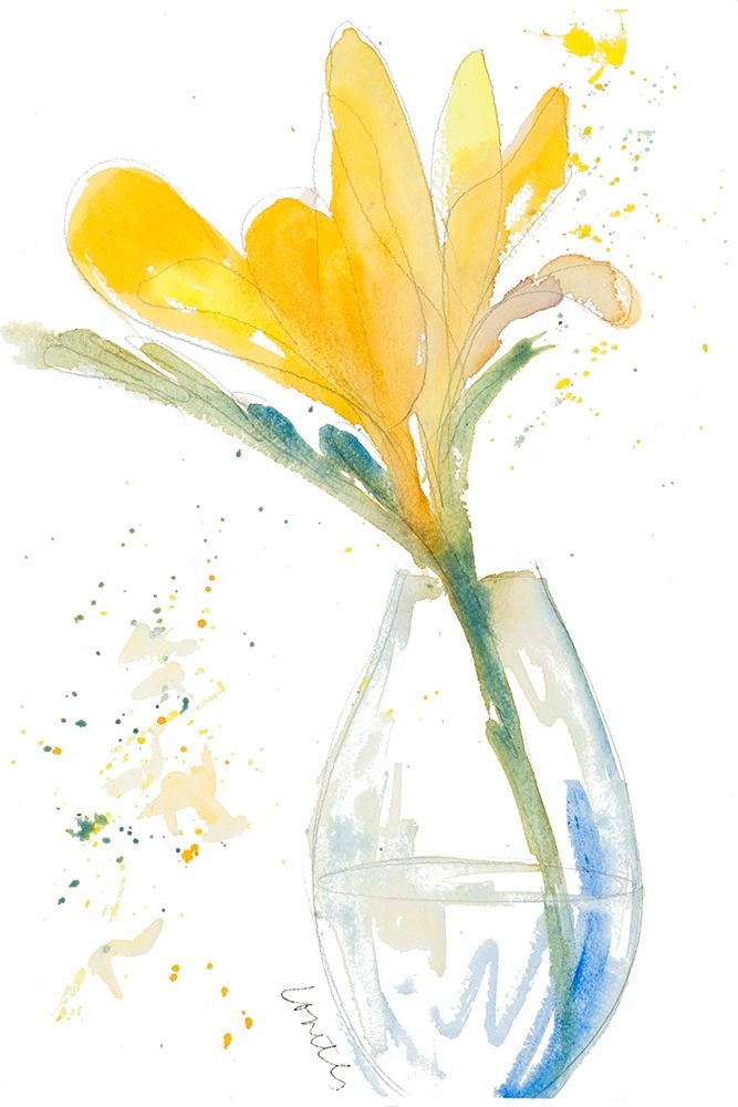 Wall Art Painting id:205700, Name: Flowers in Clear Vase I, Artist: Loreth, Lanie