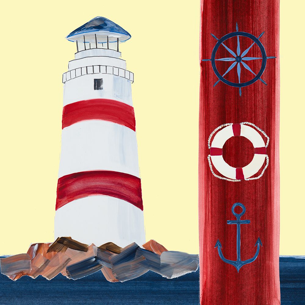 Wall Art Painting id:523817, Name: Lighthouse On The Sea, Artist: DeRice, Julie