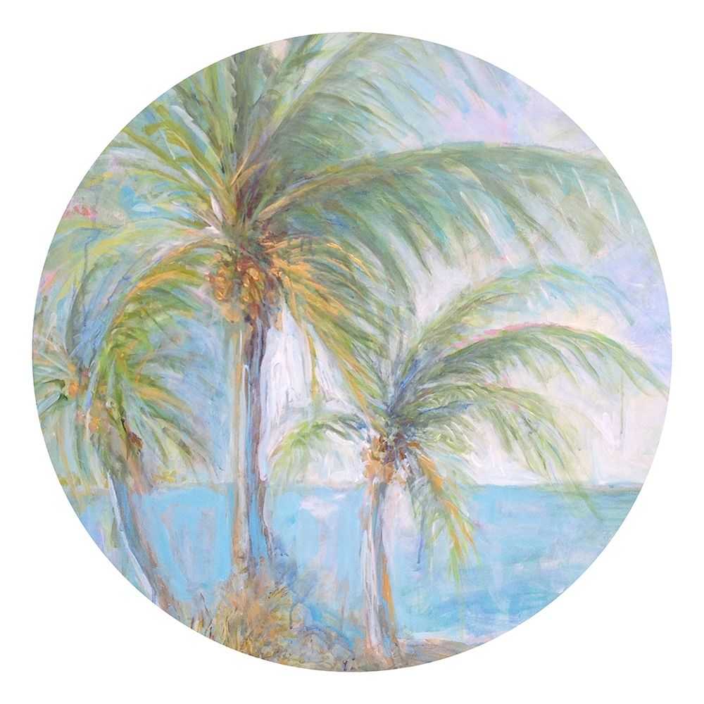 Wall Art Painting id:206160, Name: Tropical Winds Circle, Artist: Diannart