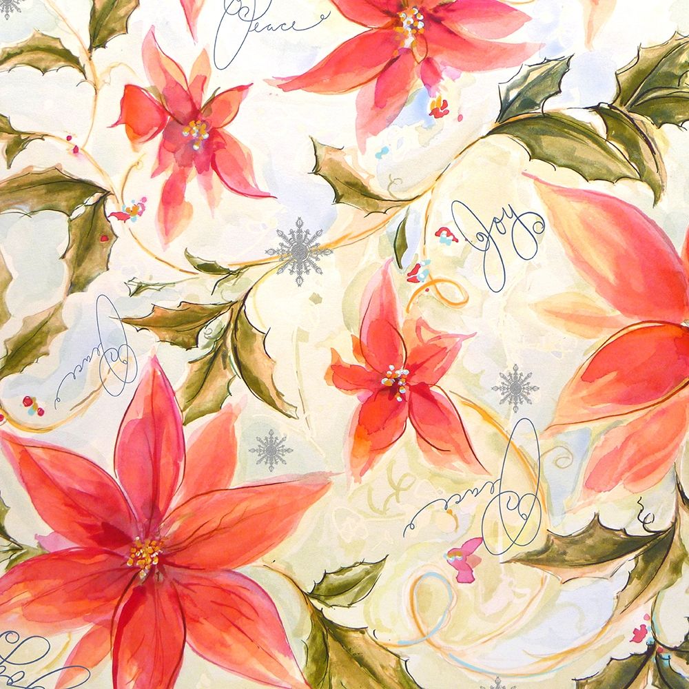 Wall Art Painting id:206338, Name: Watercolor Poinsettia Square, Artist: Diannart