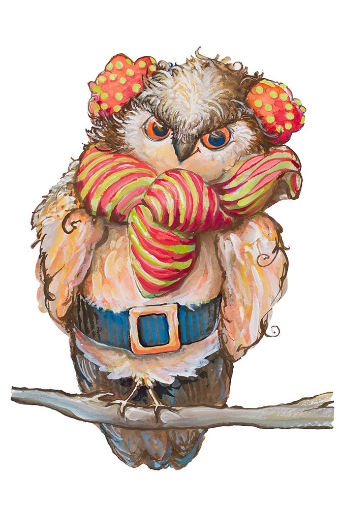 Wall Art Painting id:206339, Name: Cozy Winter Owl, Artist: Diannart