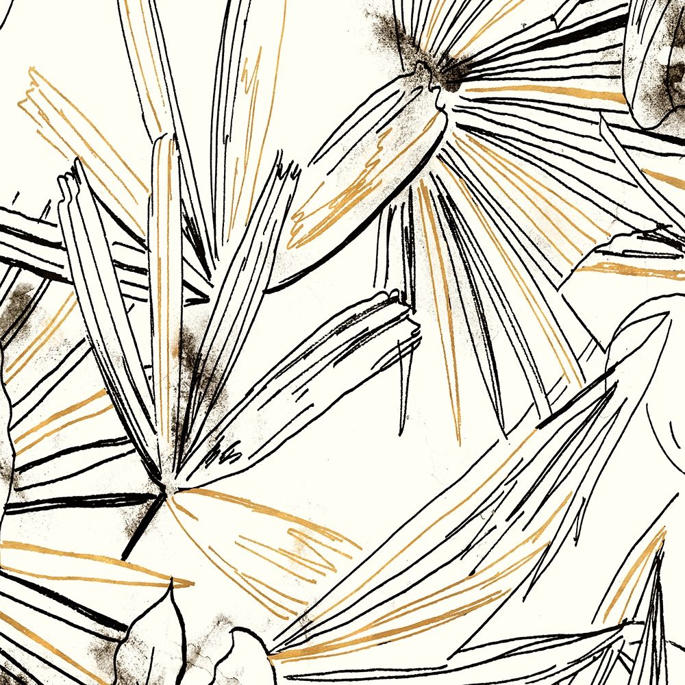 Wall Art Painting id:400822, Name: Selva Black And Gold Sketch II, Artist: Pinto, Patricia