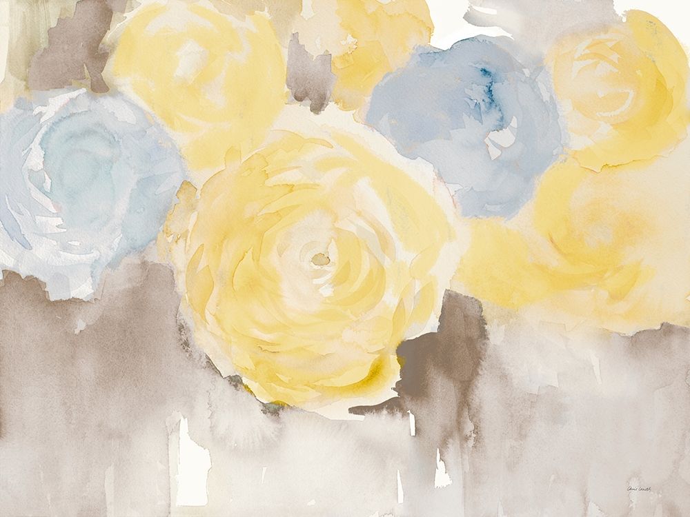 Wall Art Painting id:206547, Name: Modern Yellow Blooms, Artist: Loreth, Lanie