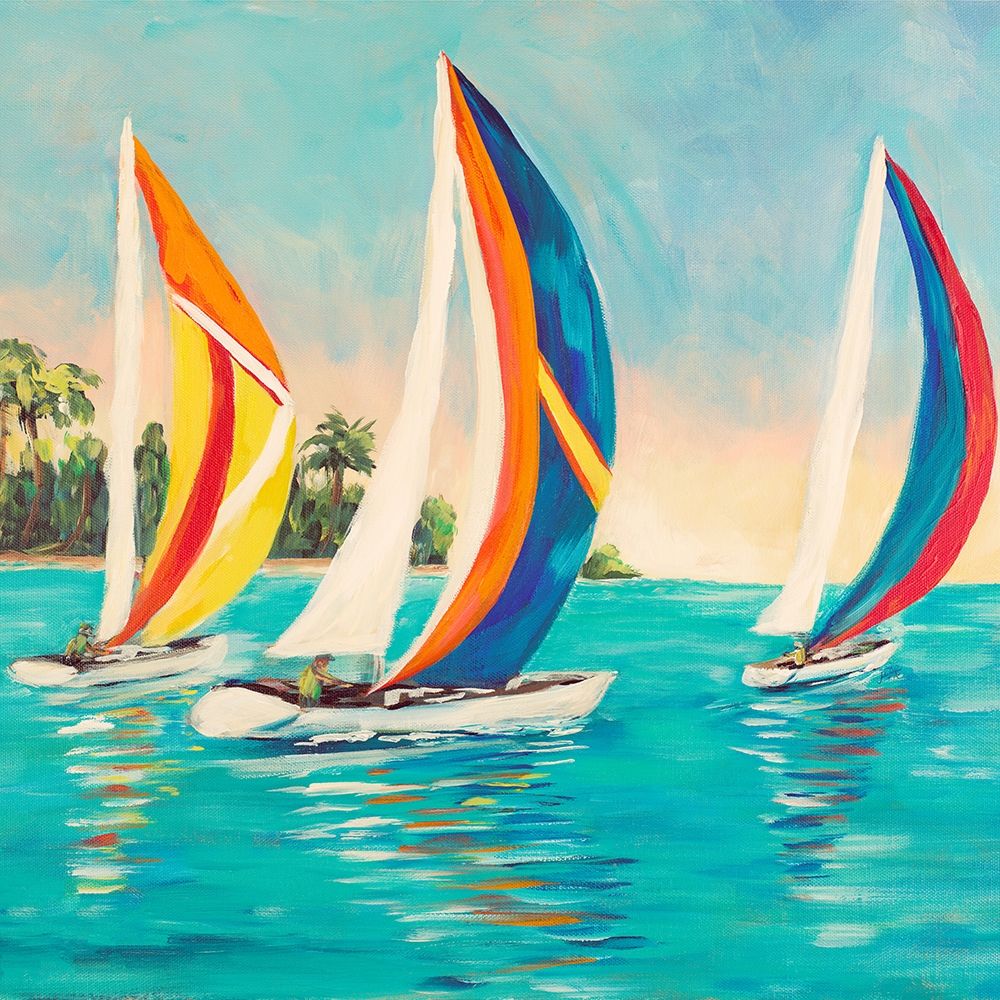 Wall Art Painting id:206553, Name: Sunset Sails I, Artist: DeRice, Julie