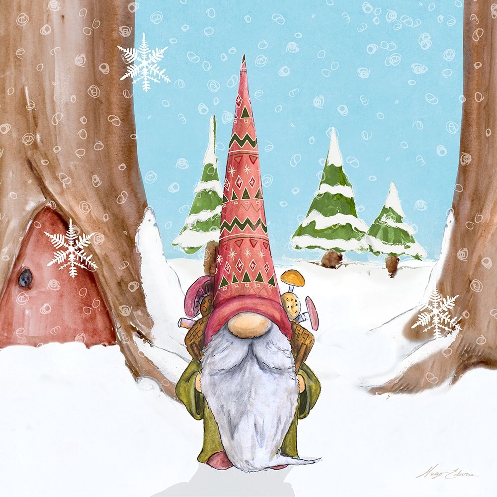 Wall Art Painting id:206646, Name: Winter Gnome I, Artist: Edwins, Hugo