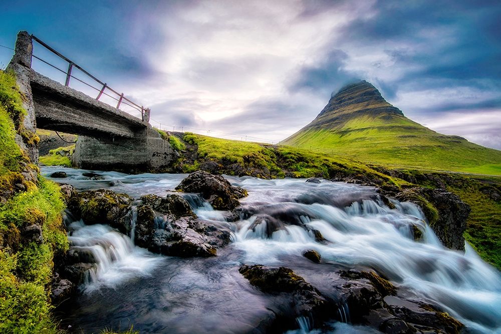 Wall Art Painting id:206802, Name: An Evening at Kirkjufellfoss, Artist: Amos, Andy