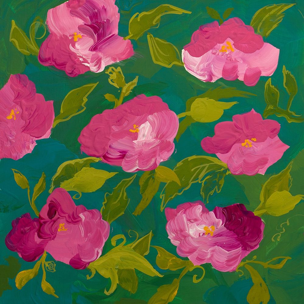 Wall Art Painting id:206855, Name: Bunch of Flowers II, Artist: Maria, Robin