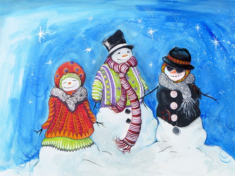 Wall Art Painting id:309772, Name: Snow Villagers, Artist: Diannart