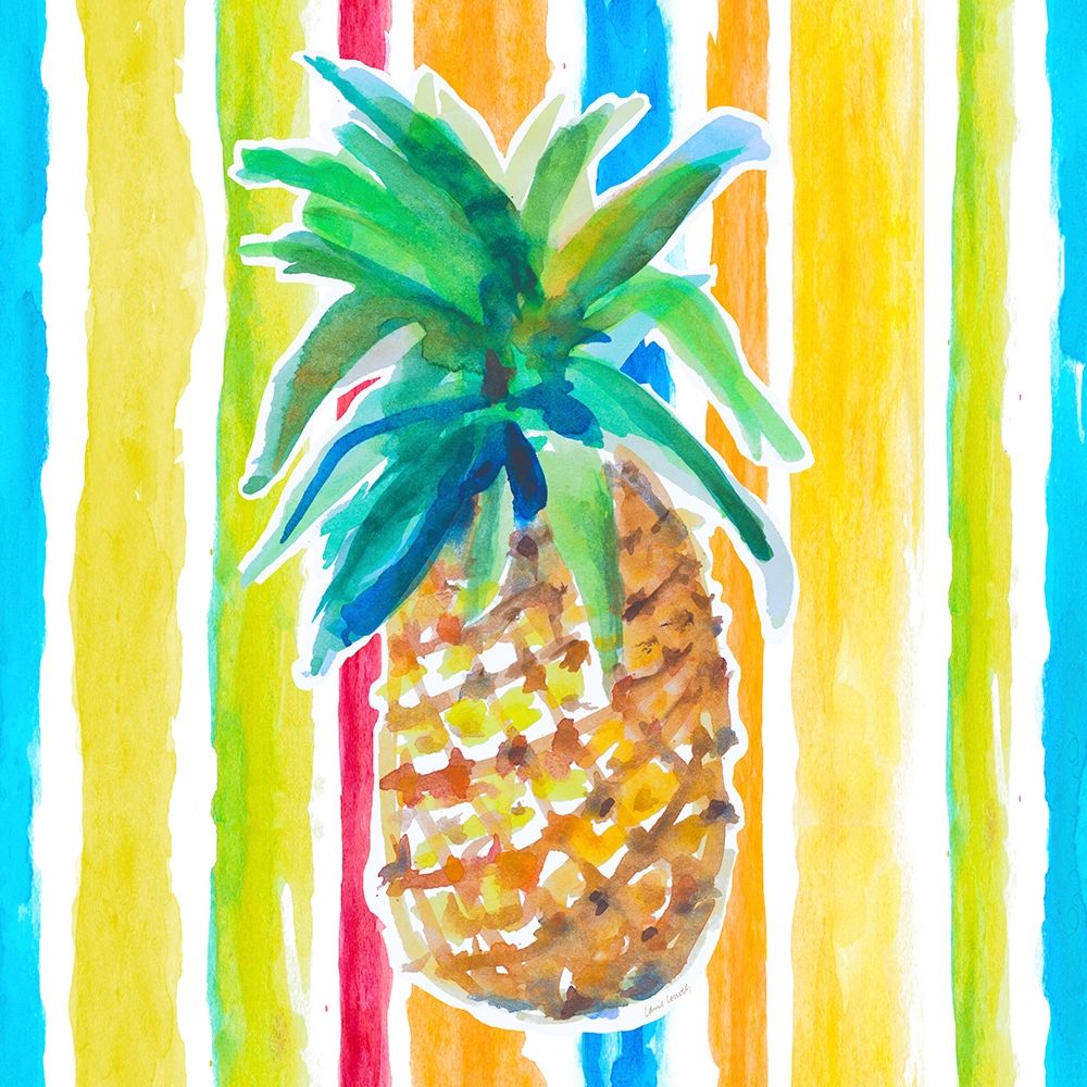 Wall Art Painting id:309831, Name: Vibrant Pineapple I, Artist: Loreth, Lanie