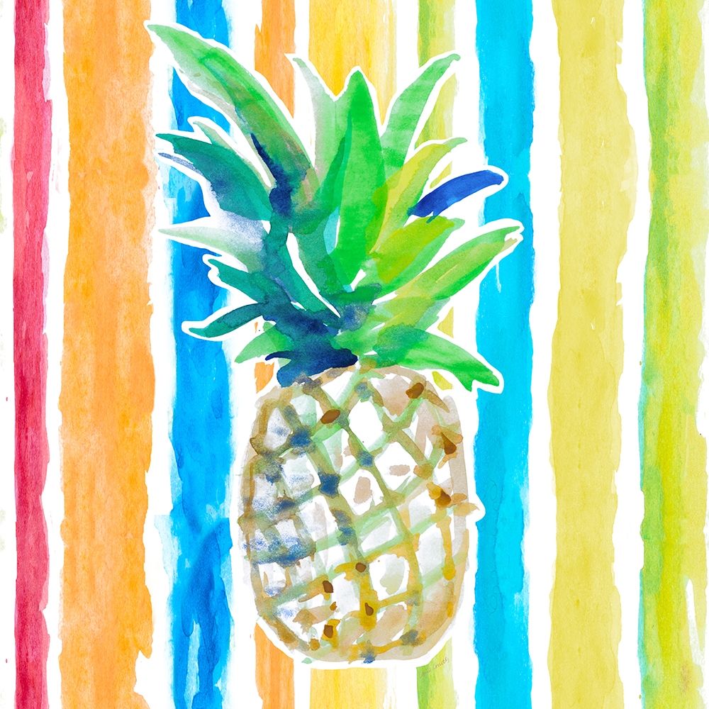 Wall Art Painting id:309834, Name: Vibrant Pineapple II, Artist: Loreth, Lanie