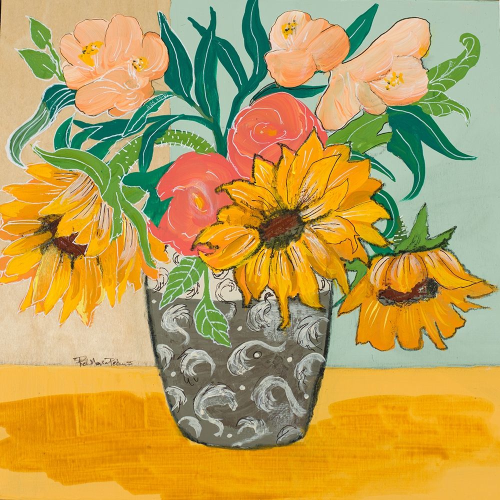 Wall Art Painting id:338138, Name: Summertime Vase, Artist: Maria, Robin