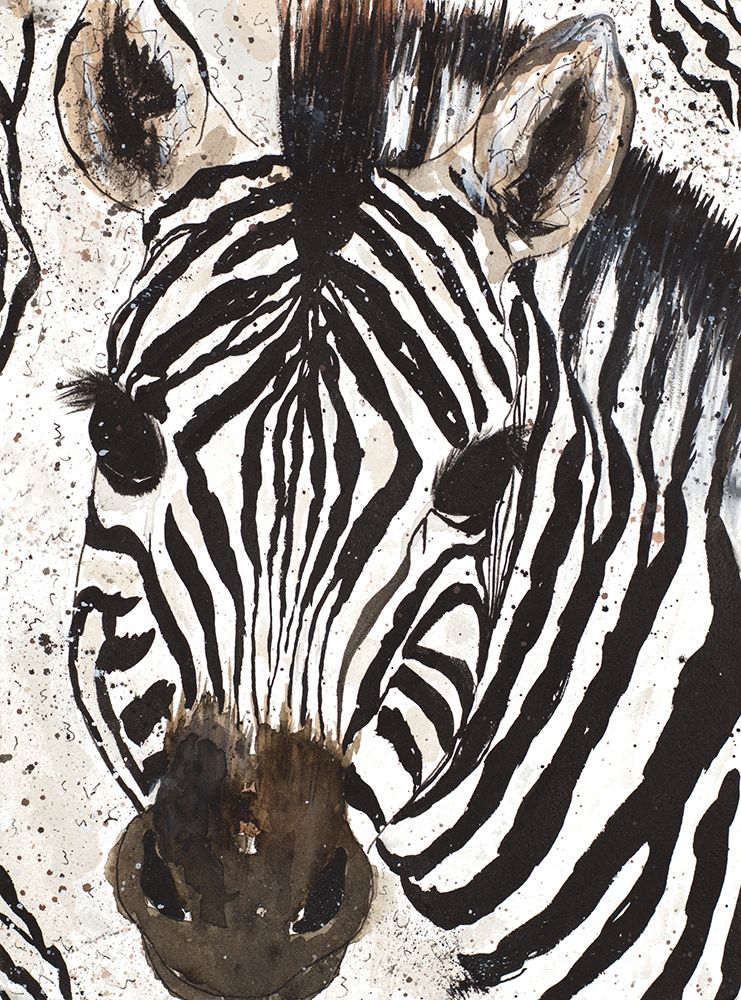 Wall Art Painting id:401032, Name: Zebra Face, Artist: Torres, Melanie