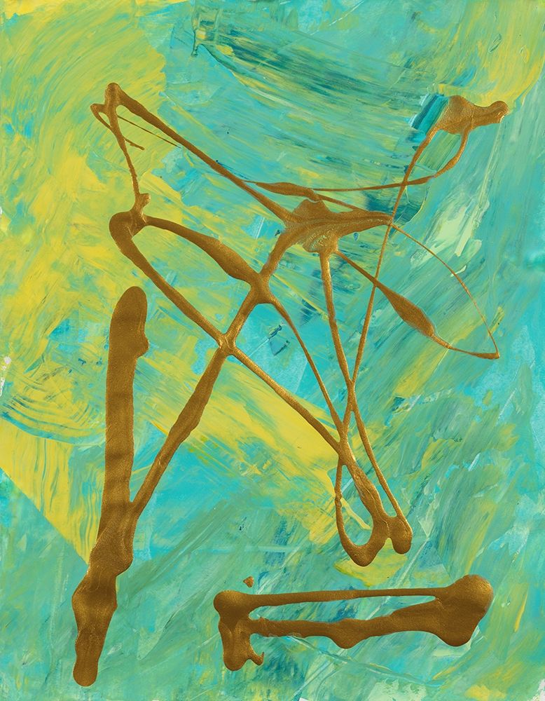 Wall Art Painting id:310300, Name: Melting Colors and Gold I, Artist: Ritter, Gina