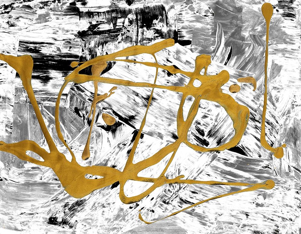 Wall Art Painting id:310301, Name: Melting Colors and Gold II, Artist: Ritter, Gina