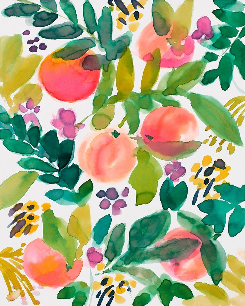 Wall Art Painting id:382067, Name: Garden Peaches, Artist: Loreth, Lanie
