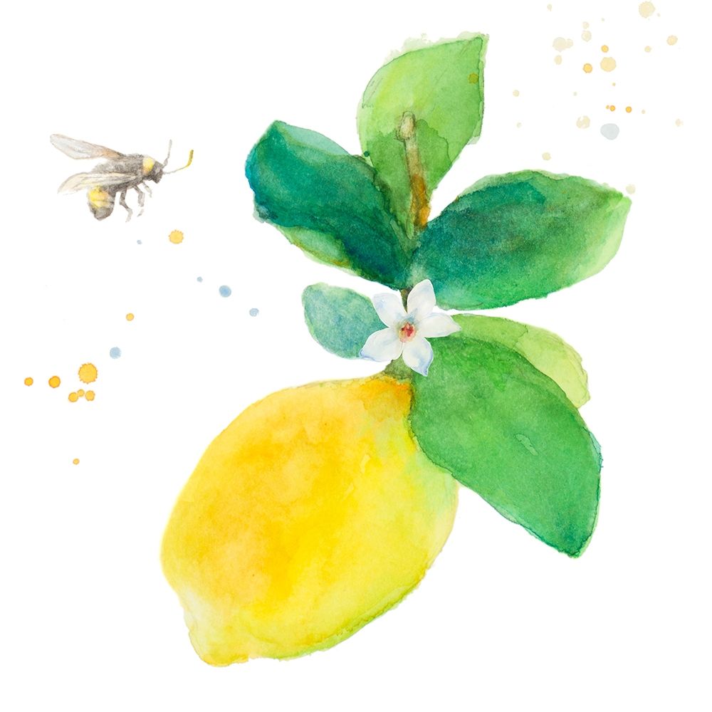 Wall Art Painting id:382104, Name: Bee-Friend The Lemon I, Artist: Loreth, Lanie