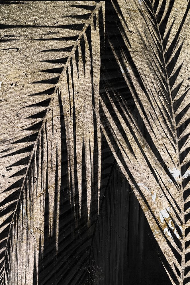 Wall Art Painting id:338617, Name: Natural Palms on Black II, Artist: Pinto, Patricia