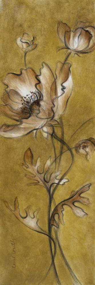 Wall Art Painting id:23414, Name: Translucent Poppies on Gold, Artist: Loreth, Lanie