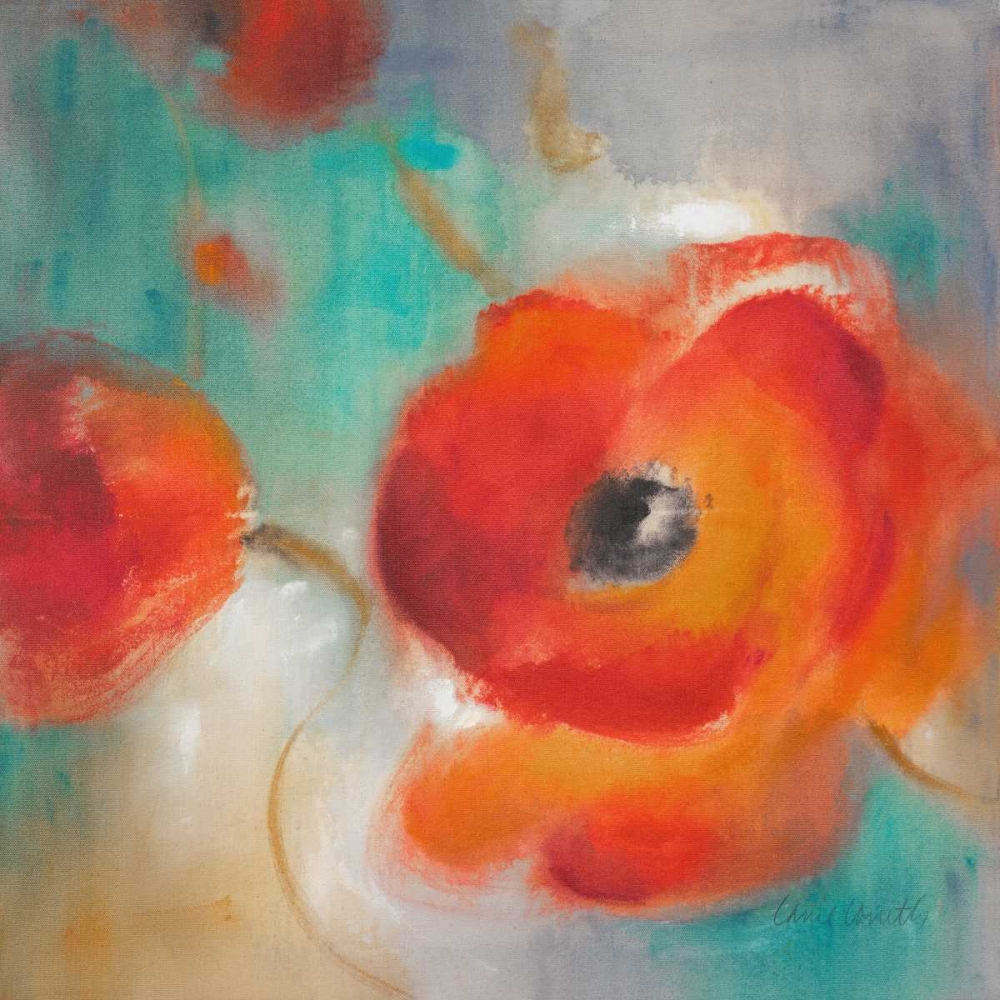 Art Print: Scarlet Poppies in Bloom II