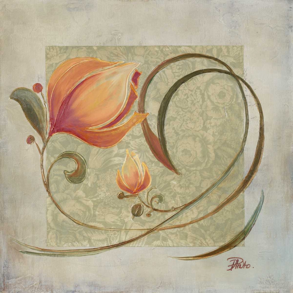 Wall Art Painting id:51032, Name: Ornaments in Peach I, Artist: Pinto, Patricia