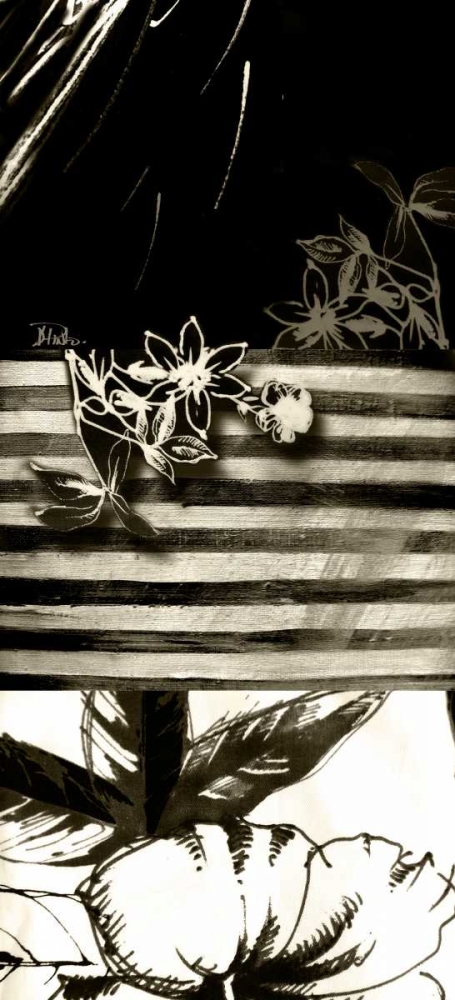 Wall Art Painting id:52230, Name: Black and White Leaves I, Artist: Pinto, Patricia