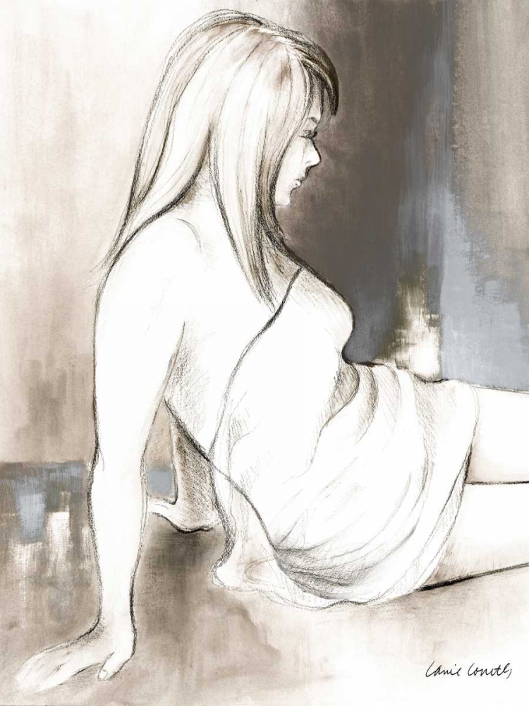 Wall Art Painting id:51855, Name: Sketched Waking Woman II, Artist: Loreth, Lanie