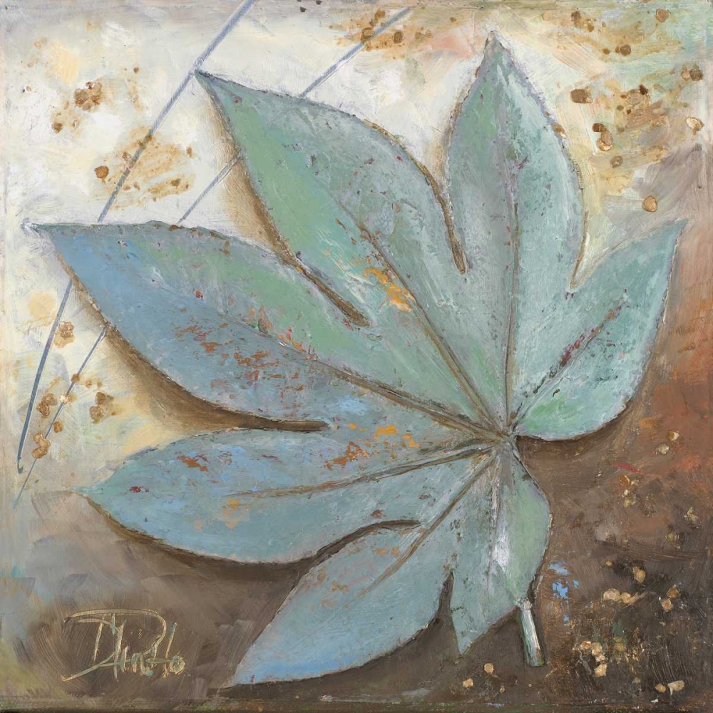 Wall Art Painting id:23710, Name: Turquoise Leaf I, Artist: Pinto, Patricia
