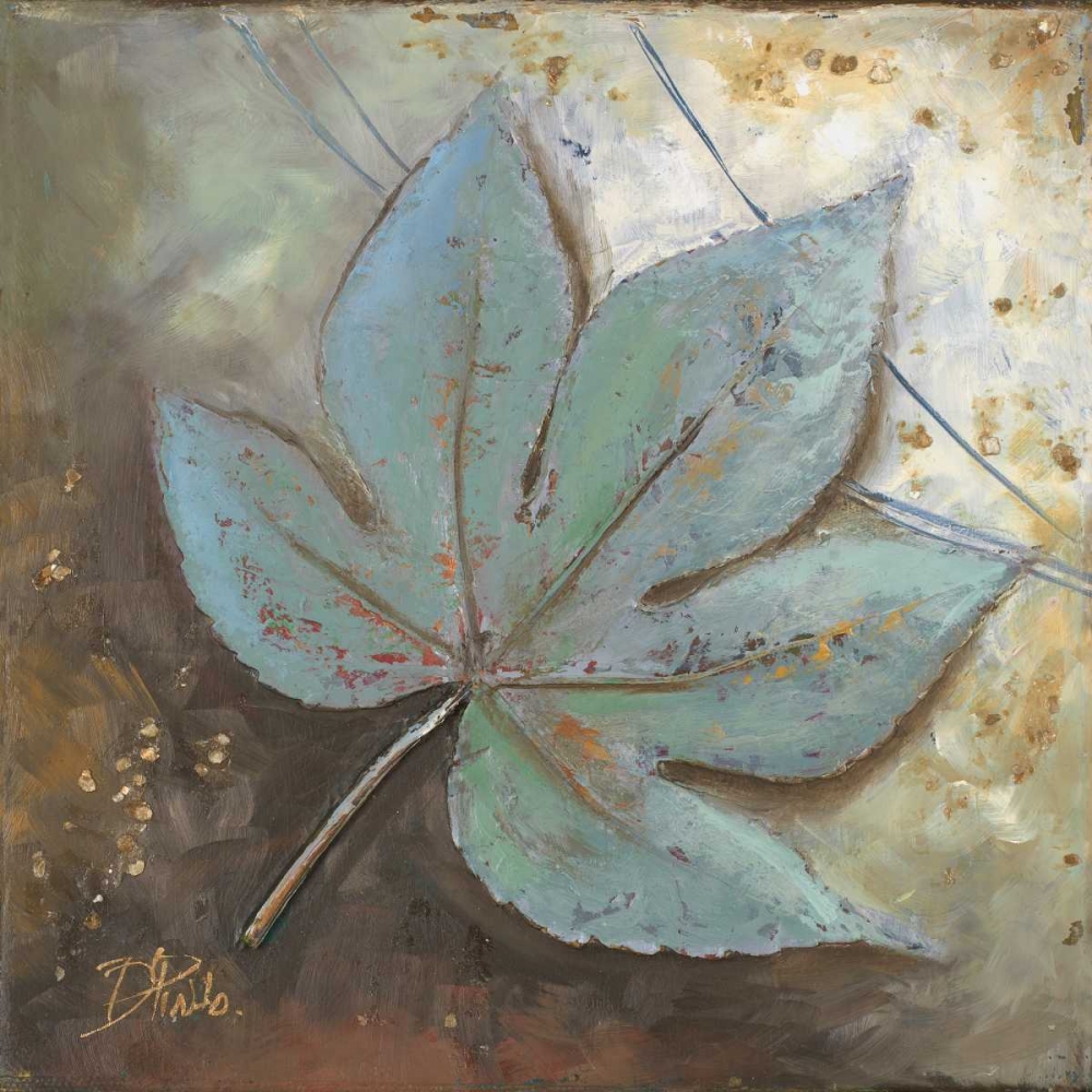 Wall Art Painting id:23711, Name: Turquoise Leaf II, Artist: Pinto, Patricia