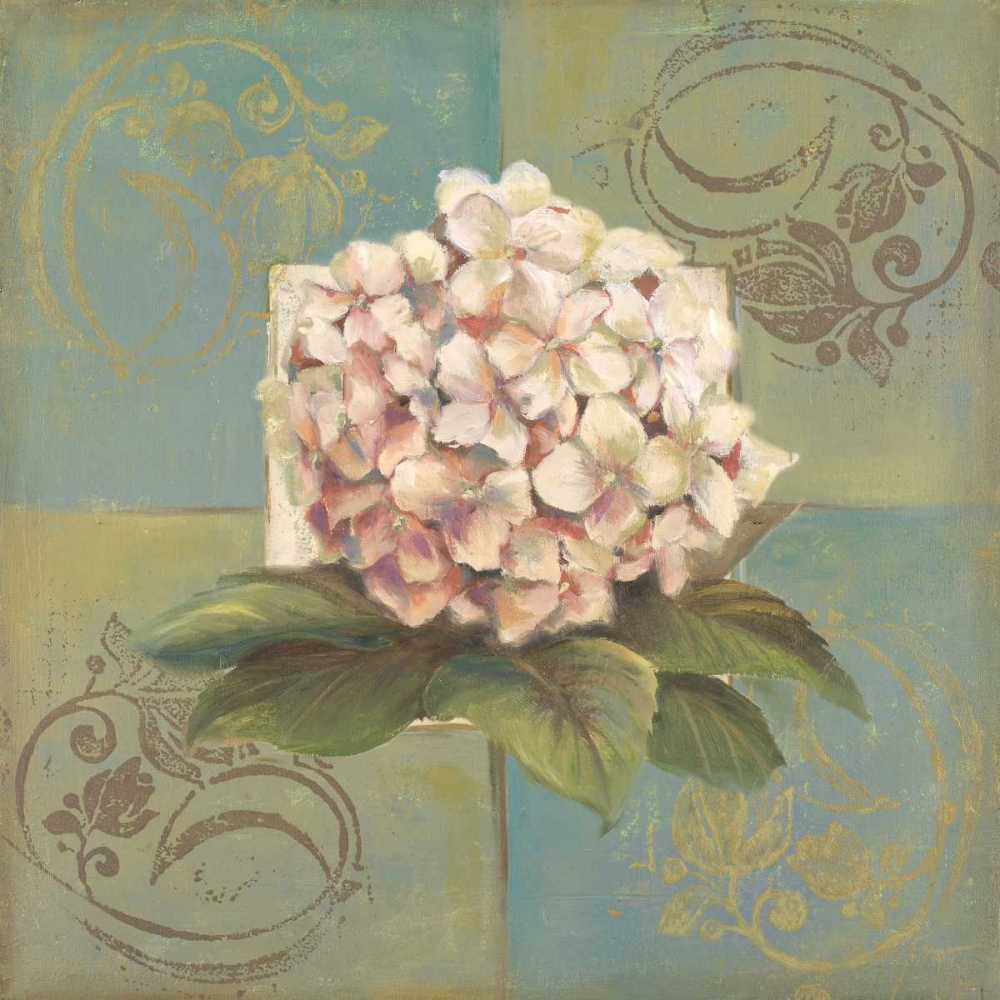 Wall Art Painting id:23727, Name: Hydrangeas on Green II, Artist: Pinto, Patricia