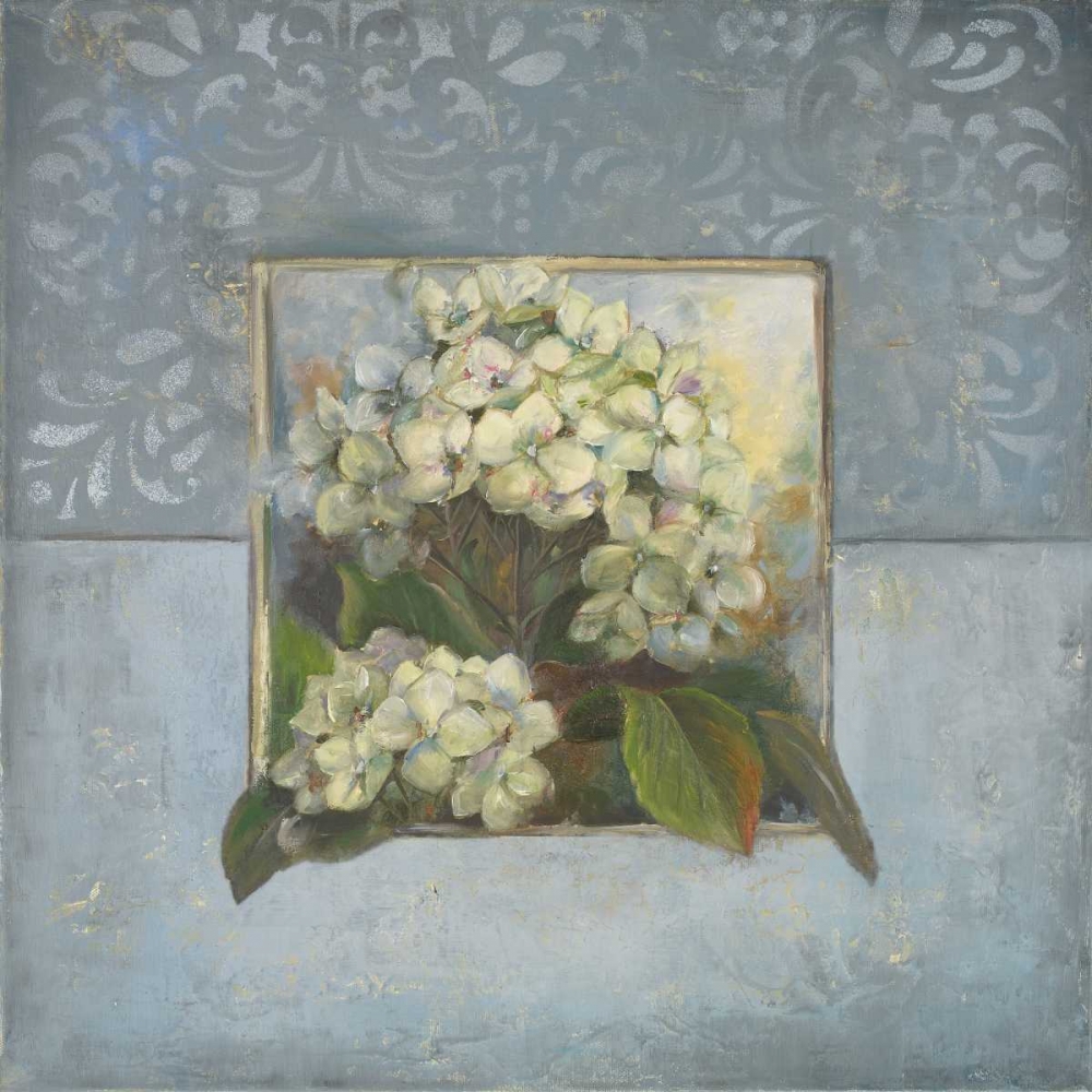 Wall Art Painting id:124009, Name: Hydrangeas on Blue II, Artist: Pinto, Patricia