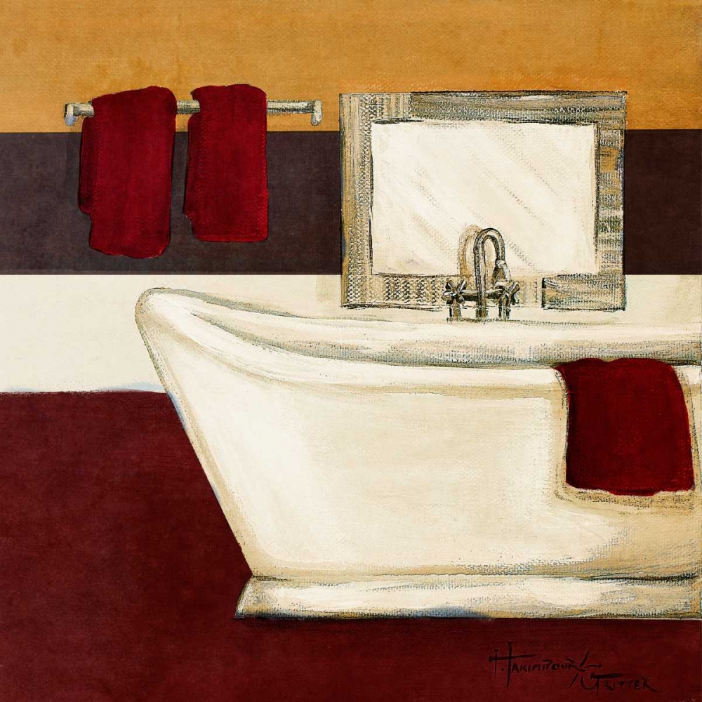 Wall Art Painting id:51922, Name: Sunday Bath in Red I, Artist: Hakimipour-Ritter
