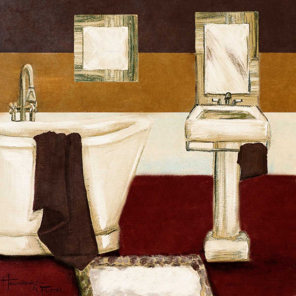 Wall Art Painting id:51921, Name: Sunday Bath in Red II, Artist: Hakimipour-Ritter