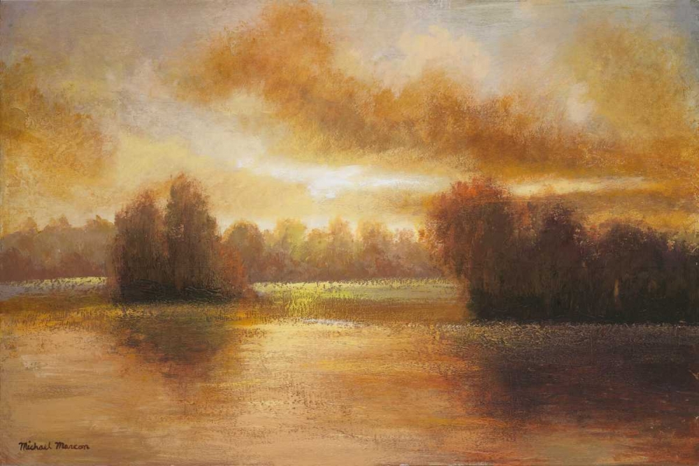 Wall Art Painting id:15361, Name: Golden Lake Glow I, Artist: Marcon, Michael