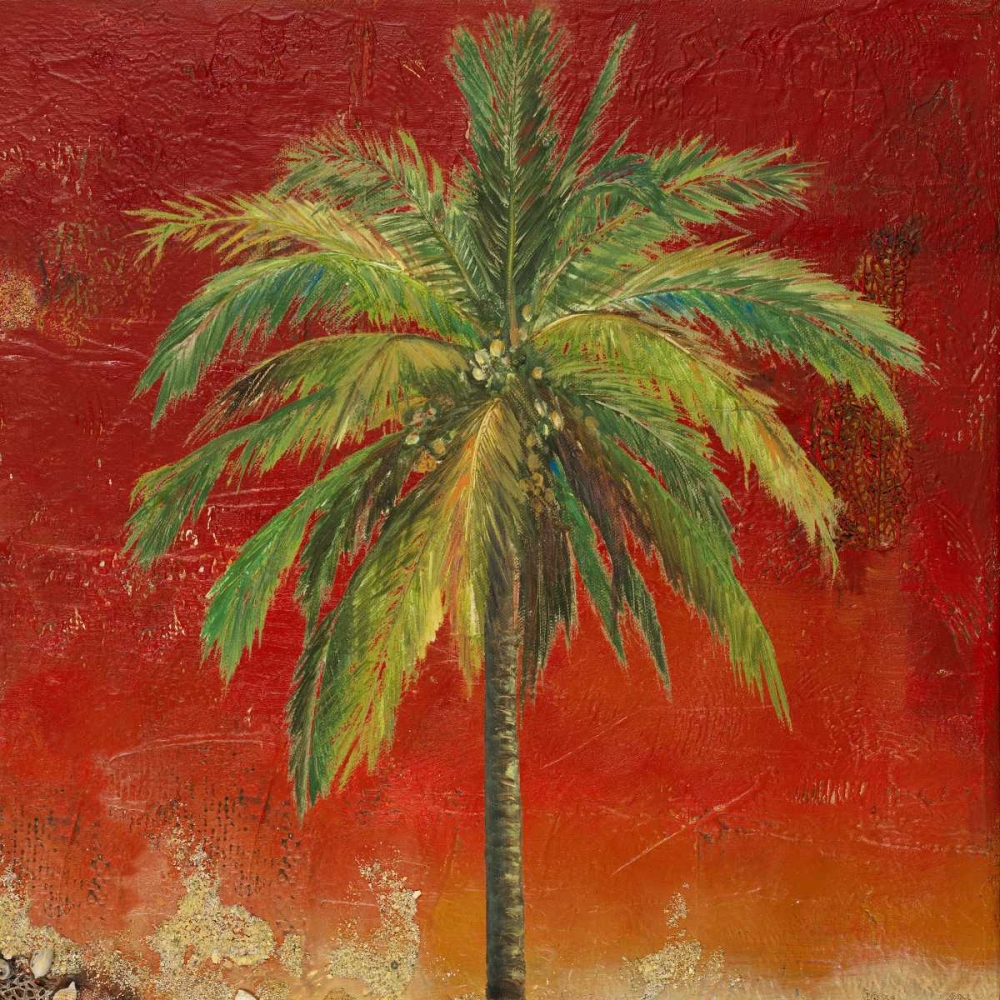 Wall Art Painting id:15368, Name: La Palma on Red I, Artist: Pinto, Patricia