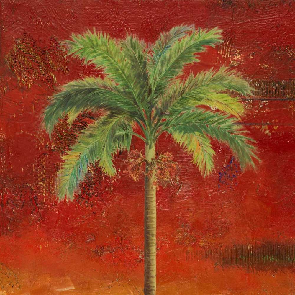 Wall Art Painting id:15369, Name: La Palma on Red II, Artist: Pinto, Patricia