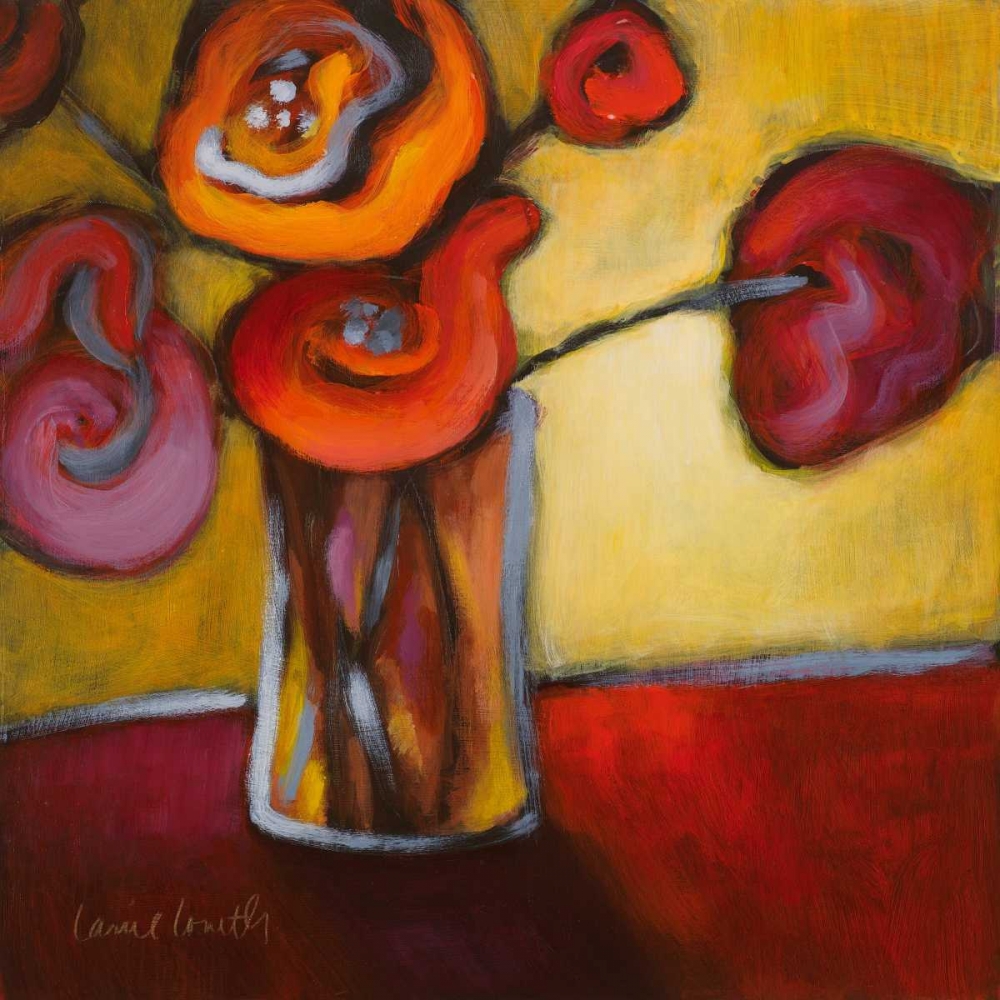 Art Print: Red Poppies in a Vase