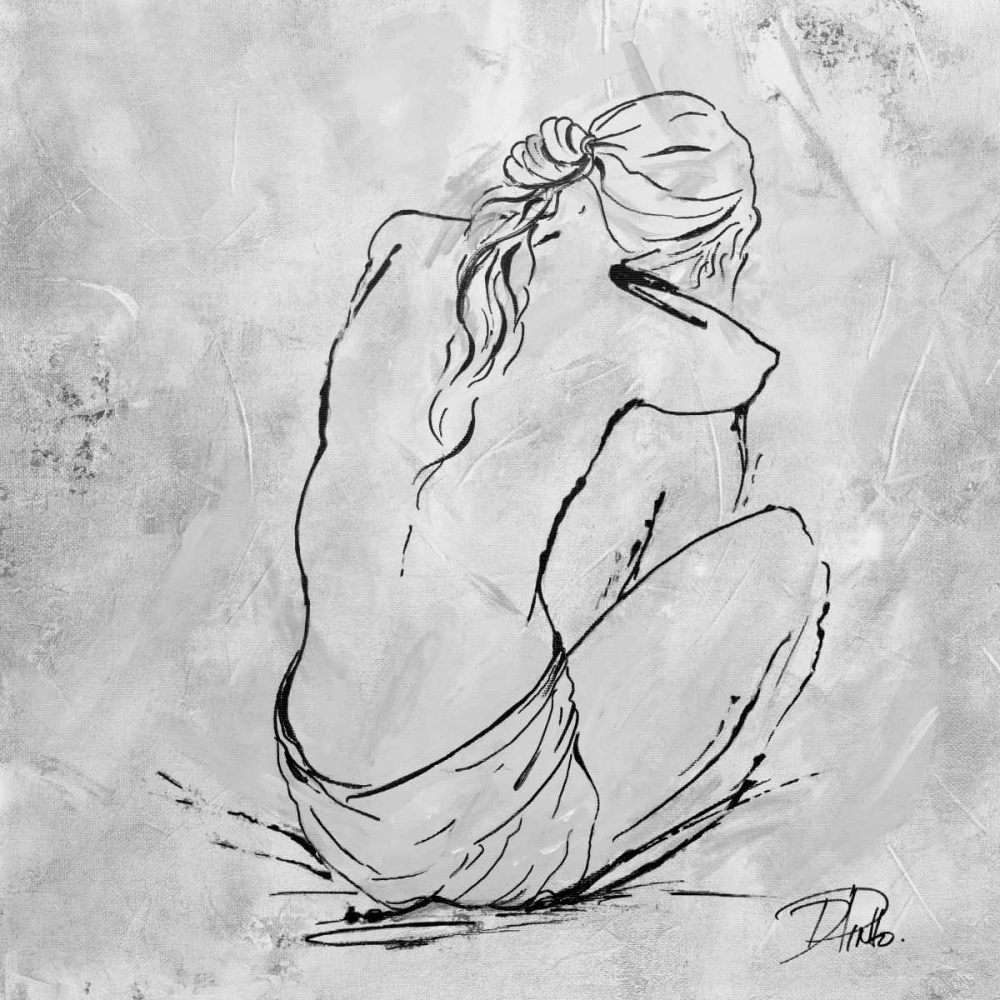 Wall Art Painting id:24271, Name: Nude Sketch I, Artist: Pinto, Patricia