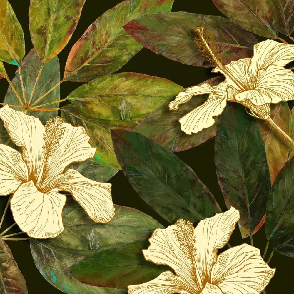 Wall Art Painting id:15441, Name: Hibiscus Leaves I, Artist: Pinto, Patricia