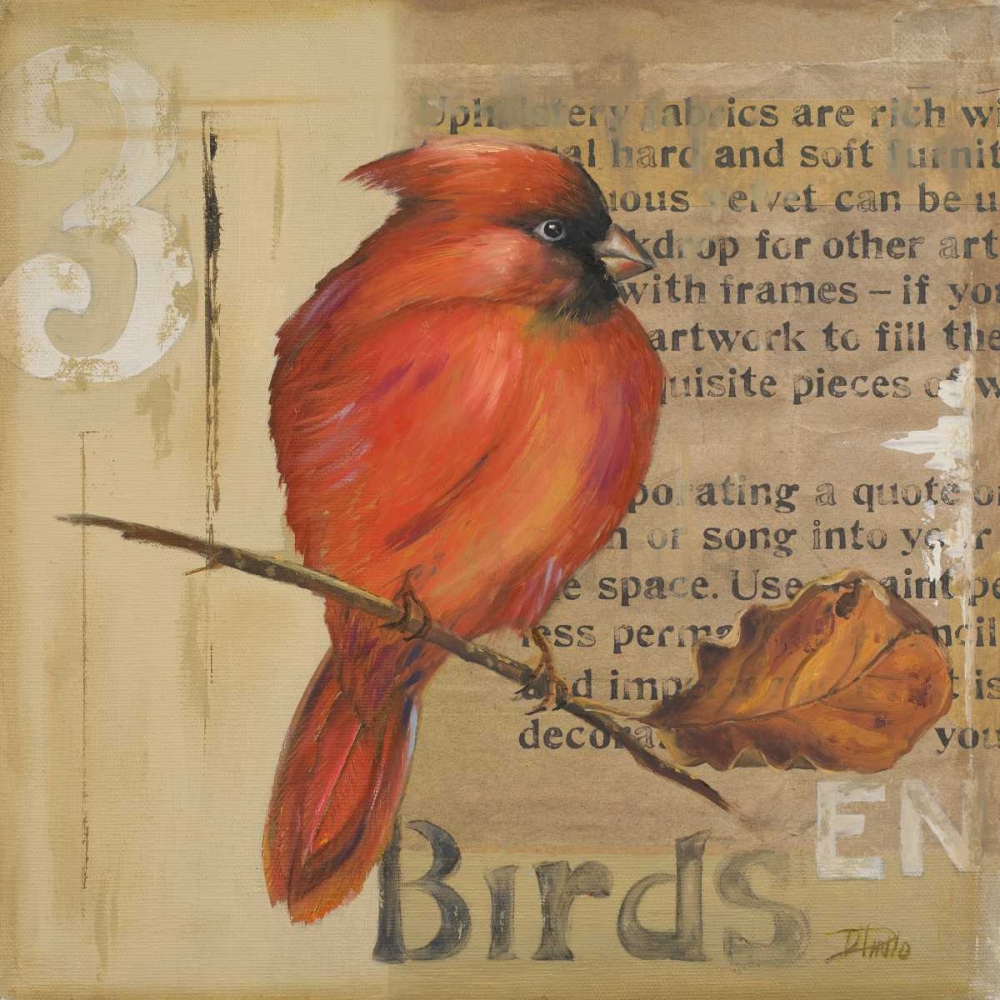 Wall Art Painting id:23993, Name: Red Love Birds II, Artist: Pinto, Patricia