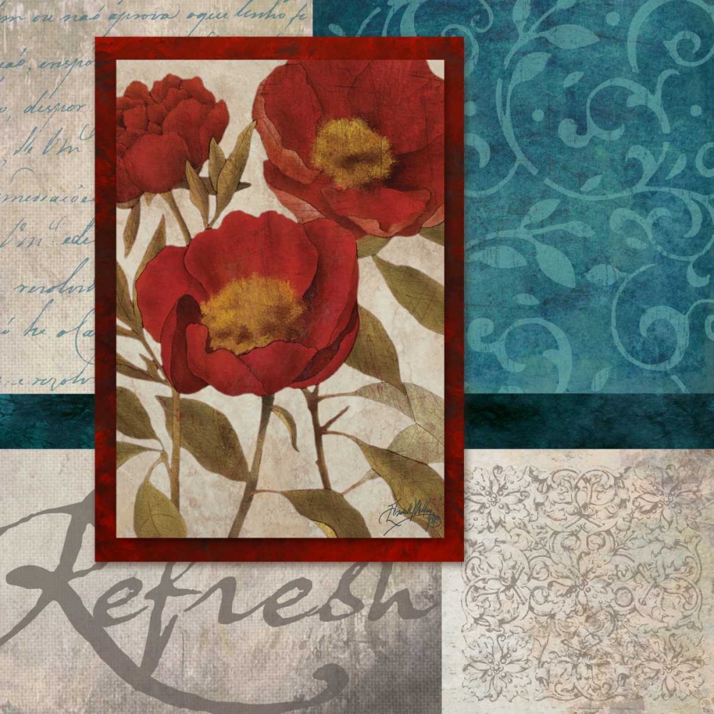 Wall Art Painting id:51007, Name: Red Botanicals I, Artist: Medley, Elizabeth