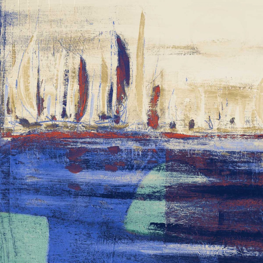 Wall Art Painting id:124071, Name: Blue Calm Waters Square I, Artist: Kingsley