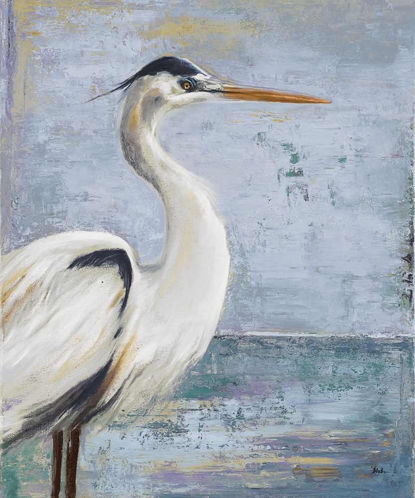Wall Art Painting id:260260, Name: Blue Heron on Blue I, Artist: Pinto, Patricia