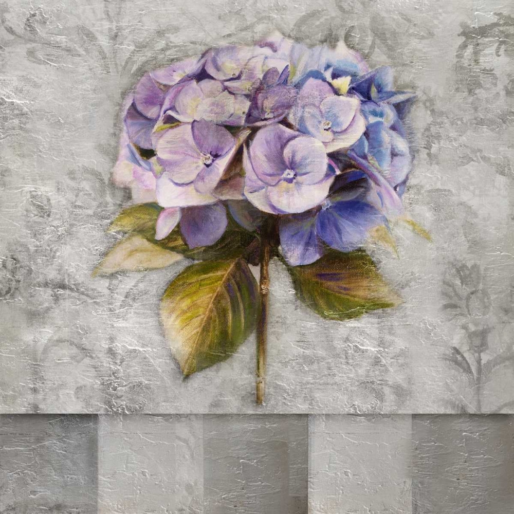 Wall Art Painting id:23594, Name: Hydrangeas and Stripes I, Artist: Pinto, Patricia