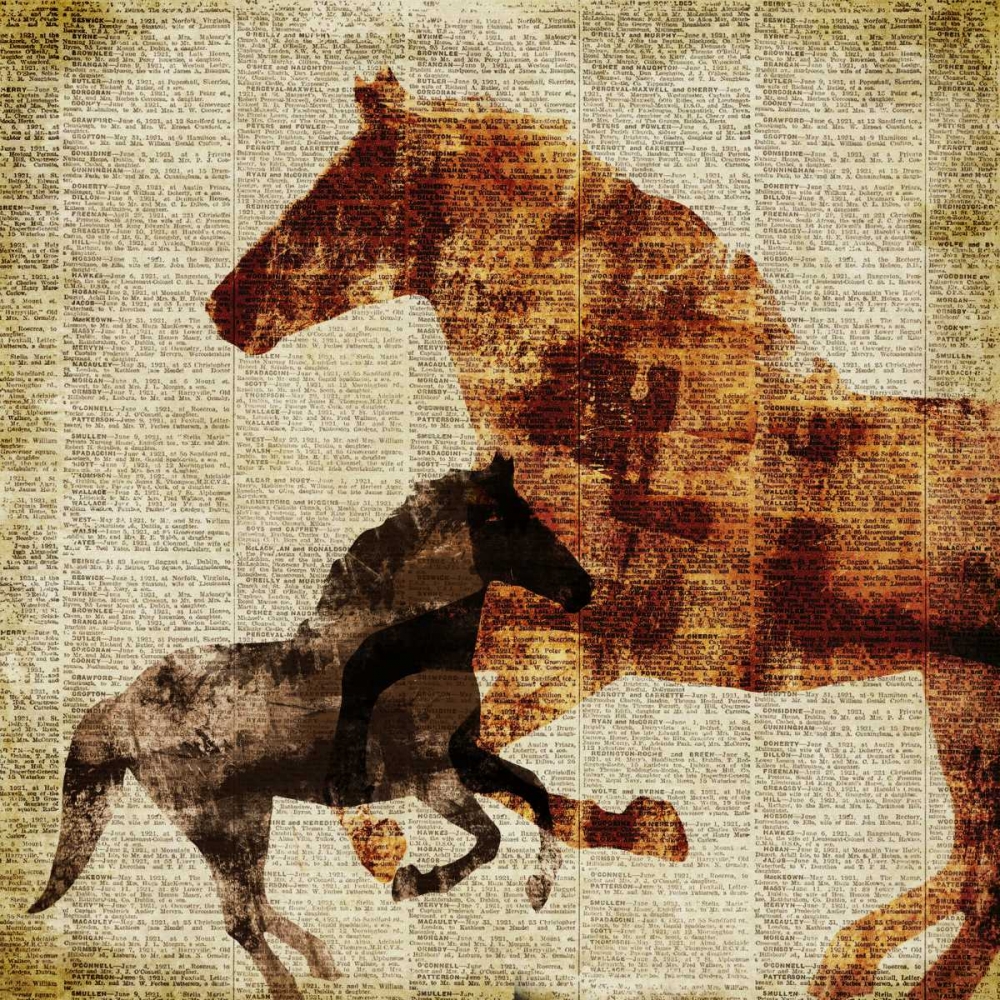 Wall Art Painting id:51829, Name: Horses II, Artist: Meneely, Dan