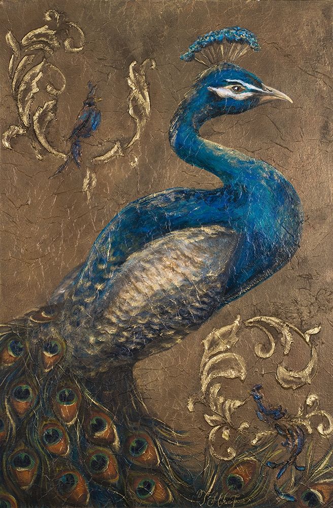 Wall Art Painting id:207117, Name: Pershing Peacock I, Artist: Hakimipour, Tiffany