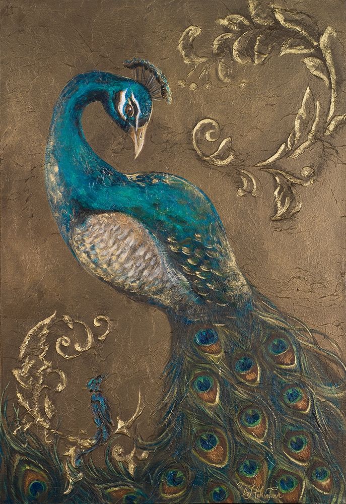 Wall Art Painting id:207118, Name: Pershing Peacock I, Artist: Hakimipour, Tiffany