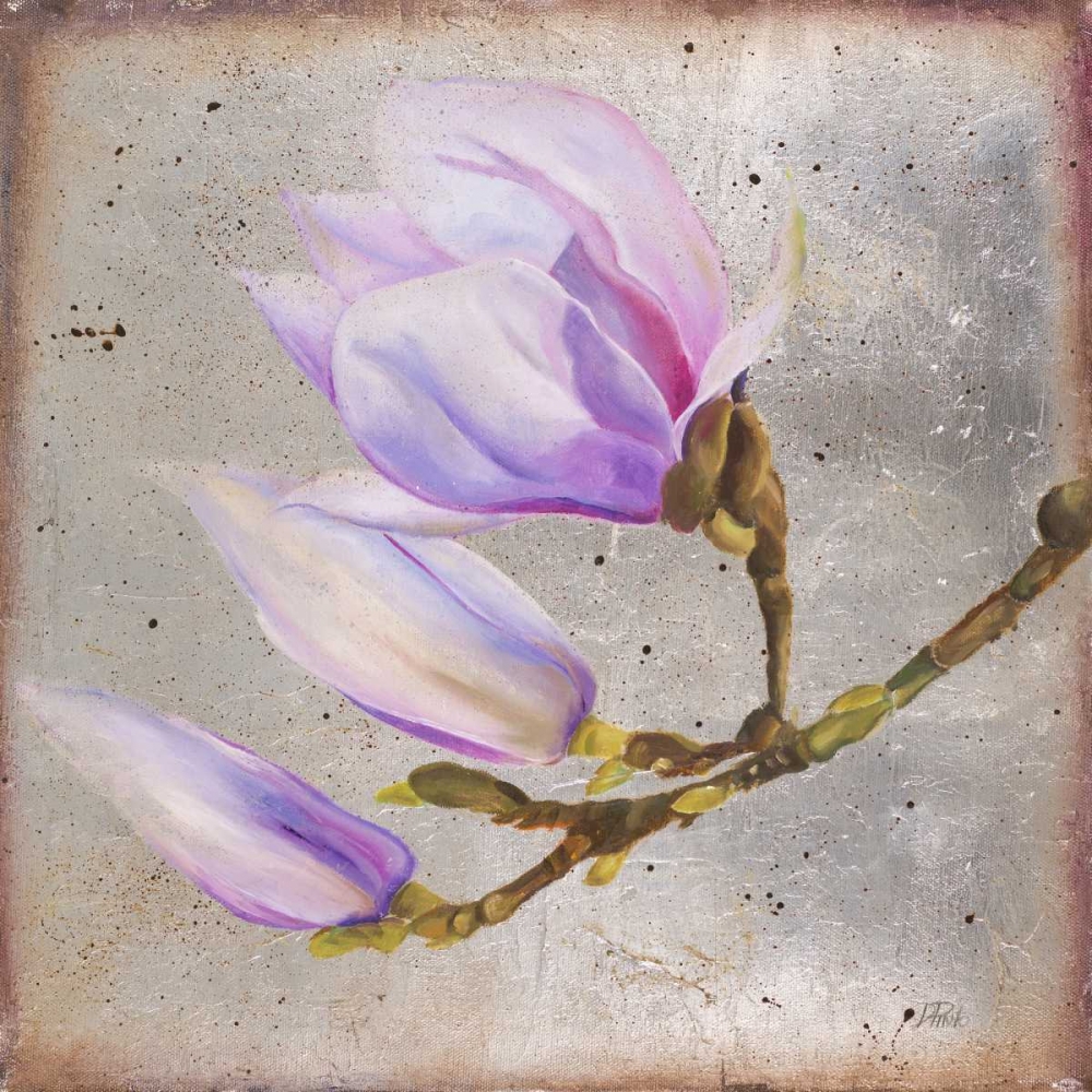 Wall Art Painting id:23600, Name: Magnolia on Silver Leaf I, Artist: Pinto, Patricia
