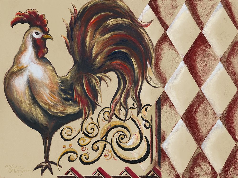 Wall Art Painting id:207142, Name: Rules the Roosters Plaid I, Artist: Hakimipour, Tiffany