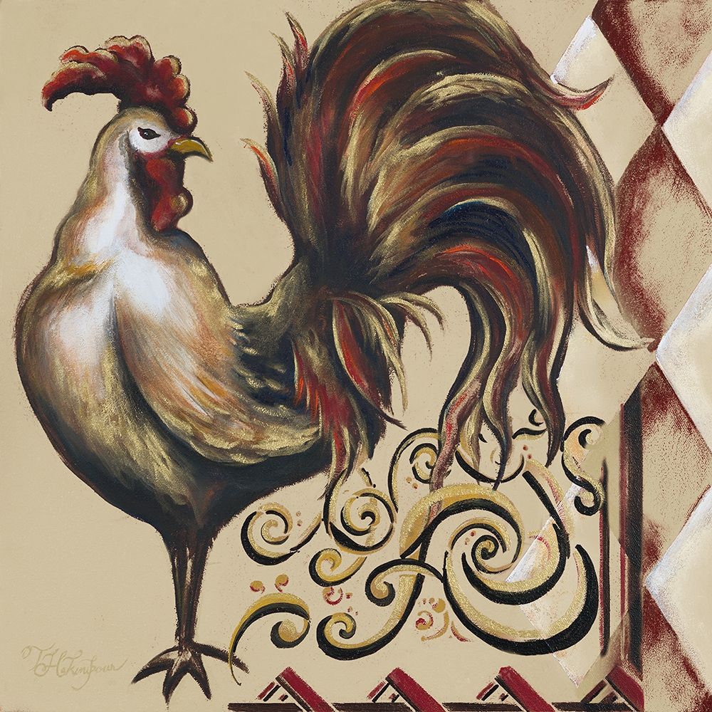 Wall Art Painting id:207143, Name: Rules the Roosters Square I, Artist: Hakimipour, Tiffany